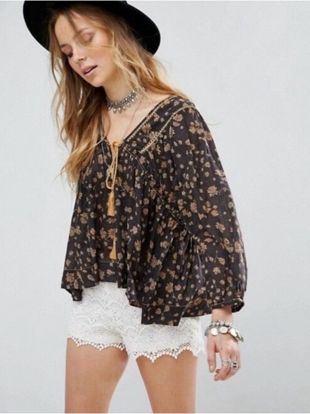 Free Prople Never A Dull Moment Peasants Blouse